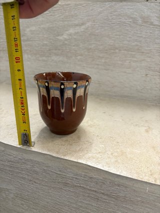 Caraffa e 6 Bicchieri Ceramica Pugliese