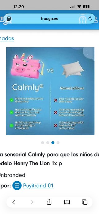 Cojín infantil calma mono 46x26 cm