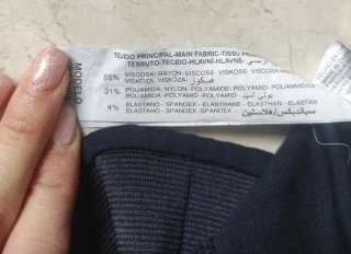 Pantalón Punto Roma Talla M Azul Marino