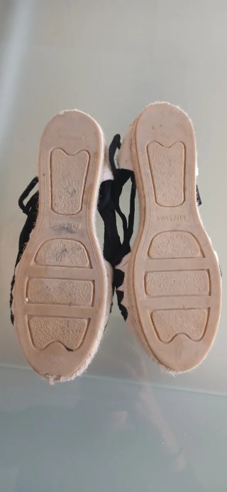 Alpargatas Fallero Beige y Negro