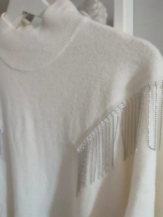 Jersey Sfera Blanco Talla M con detalles metálicos