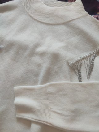 Jersey Sfera Blanco Talla M con detalles metálicos