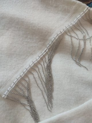 Jersey Sfera Blanco Talla M con detalles metálicos