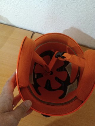 Casco de esquí naranja