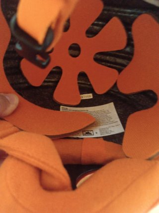 Casco de esquí naranja