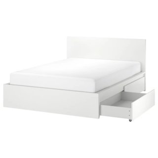 Cama doble Ikea blanca