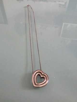 Collana doppio cuore argento
