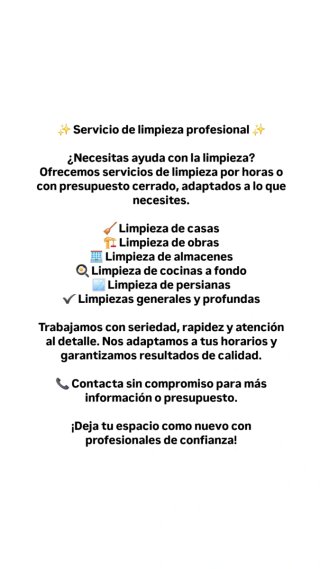 Servicio de limpieza