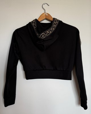 SikSilk Sudadera Crop Negra Talla XS