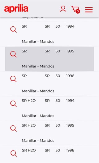 Maneta Freno Aprilia SR 50