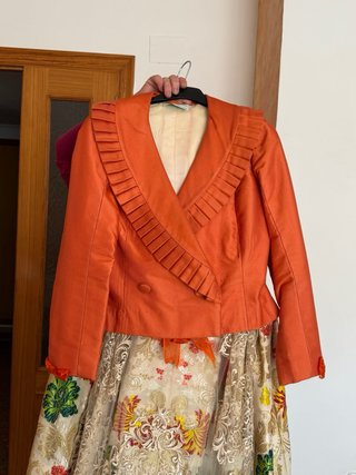 Traje de Fallera Beige y Multicolor