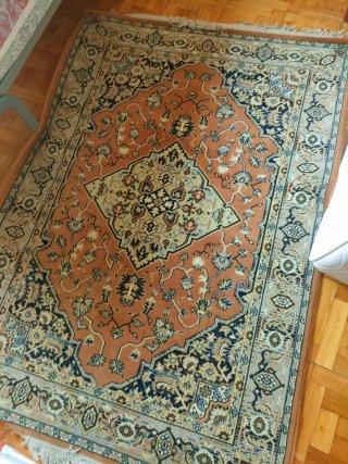 Alfombra Persa Marrón y Multicolor