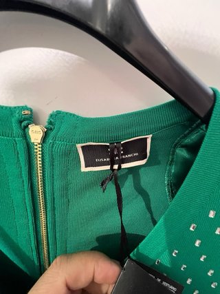 Vestito Elisabetta Franchi verde con strass