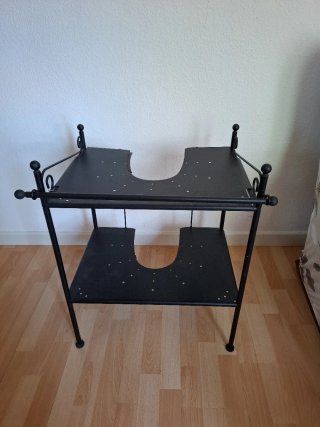 Mueble bajo lavabo metálico negro