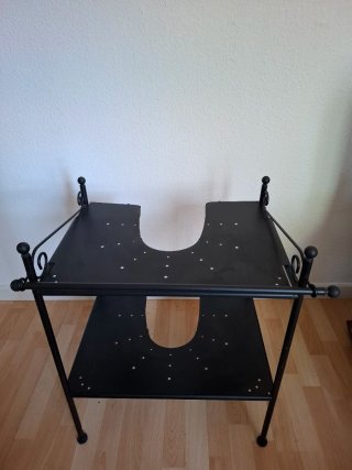 Mueble bajo lavabo metálico negro