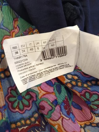 Vestido estampado NAF NAF Talla 36