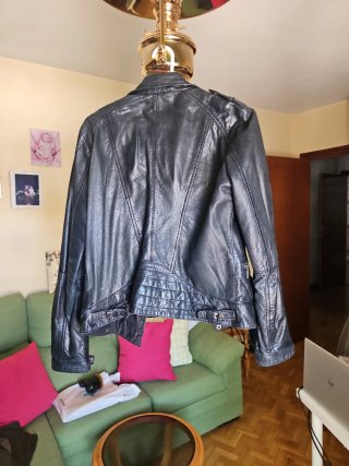 Chaqueta Cuero Auténtico Mujer Talla M