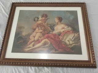 Cuadro clásico con marco de madera