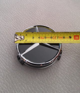 Tapas llanta Mercedes 75mm negras logo MB (4 uds)