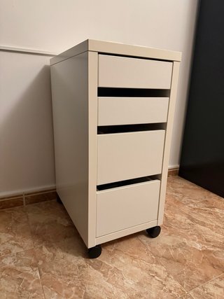 Cajonera blanca con ruedas Ikea