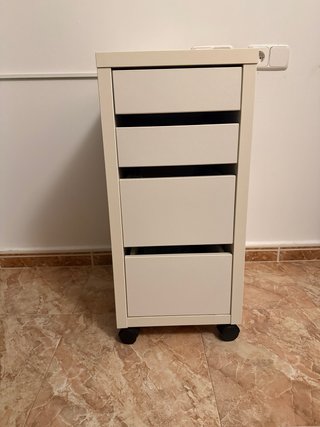 Cajonera blanca con ruedas Ikea