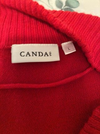 Chaqueta de punto Canda Roja con Broche