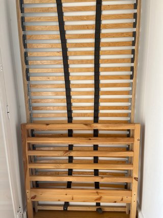 Base Cama IKEA 90 + somier + Colchón
