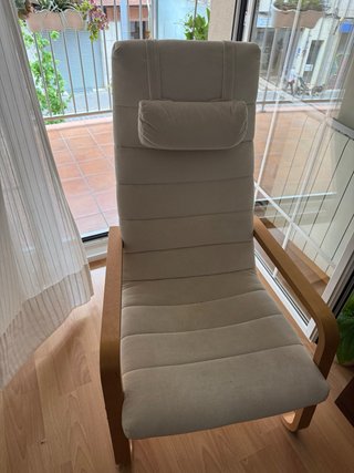 Sillón relax con reposapiés estilo IKEA