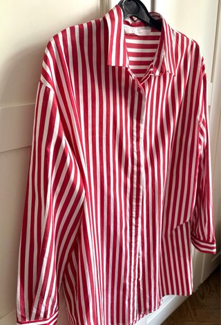 Camisa oversize Zara rayas S