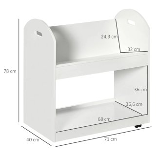 Banco/Estantería Infantil Blanco