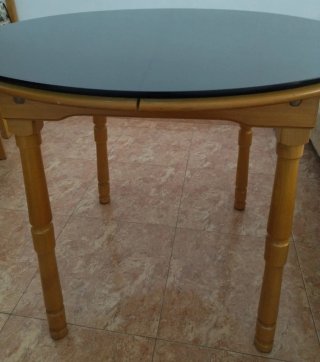 Conjunto de mesa redonda 90cm y 3 sillas