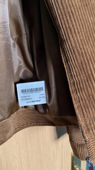 Chaqueta bomber pana Zara M