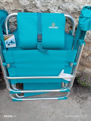 Tumbona Playa con bolsa mochila Turquesa