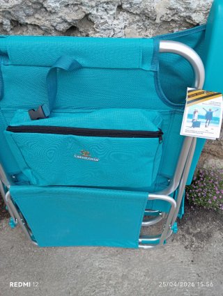Tumbona Playa con bolsa mochila Turquesa