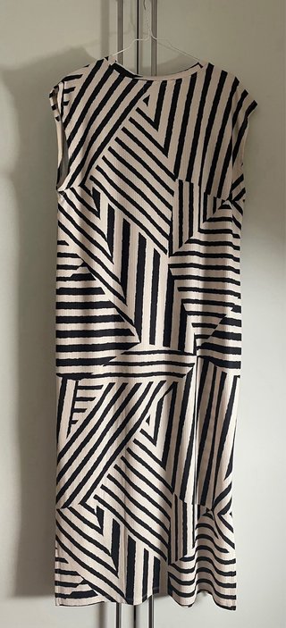 Vestido largo estampado geométrico sin mangas