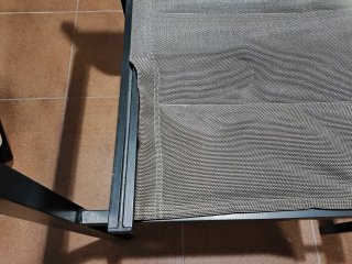 2 Sillas de Exterior Metal y Tela