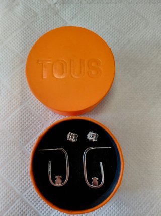 Pendientes Tous Oso Plata