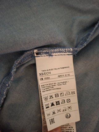 Blusa Benetton Mujer Azul