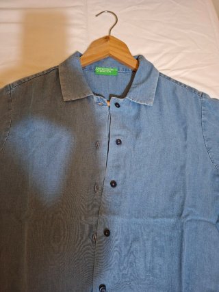 Blusa Benetton Mujer Azul