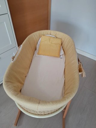 Moisés cuna con colchón y accesorios