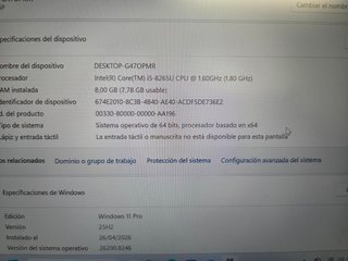 Portatil Lenovo T490s i5 / 8GB RAM / 500GB NVMe