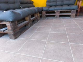 Sofá Chaise Longue Palets con Cojines