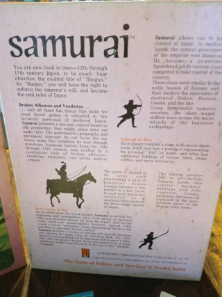 WARGAME SAMURAI Avalon Hill