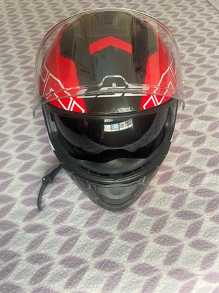 Casco Moto LS2 Talla M Rojo/Negro/Blanco