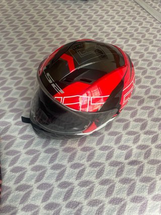 Casco Moto LS2 Talla M Rojo/Negro/Blanco
