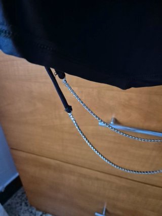 Top fiesta cadenas negro