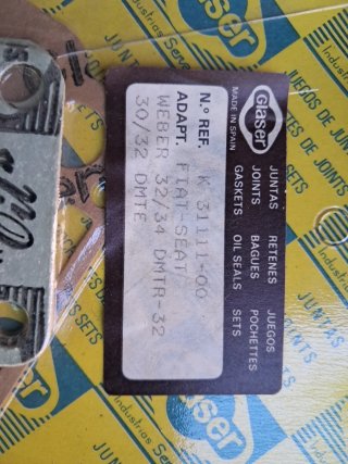 FIAT/SEAT WEBER 32/34. JUEGO JUNTAS CARBURADOR.