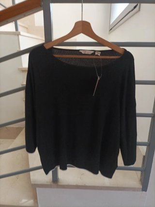 Jersey negro manga francesa