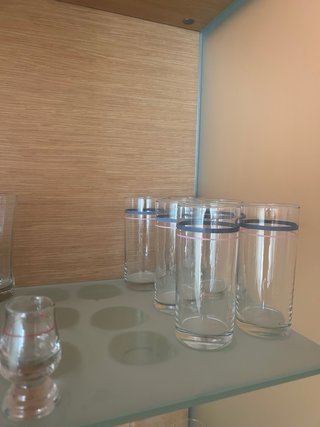 Juego de copas de cristal