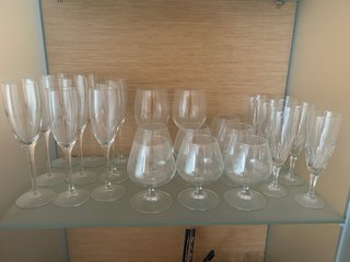 Juego de copas de cristal